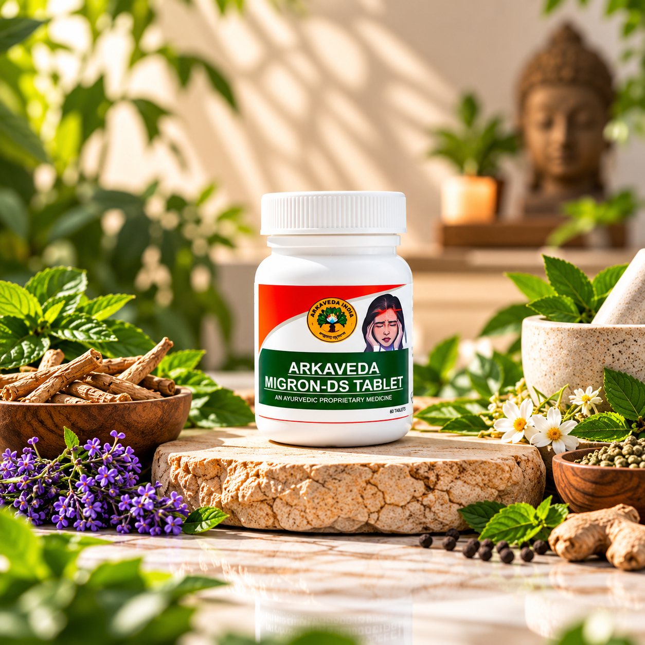 Arkaveda Migron-DS Tablet | Ayurvedic Migraine Support