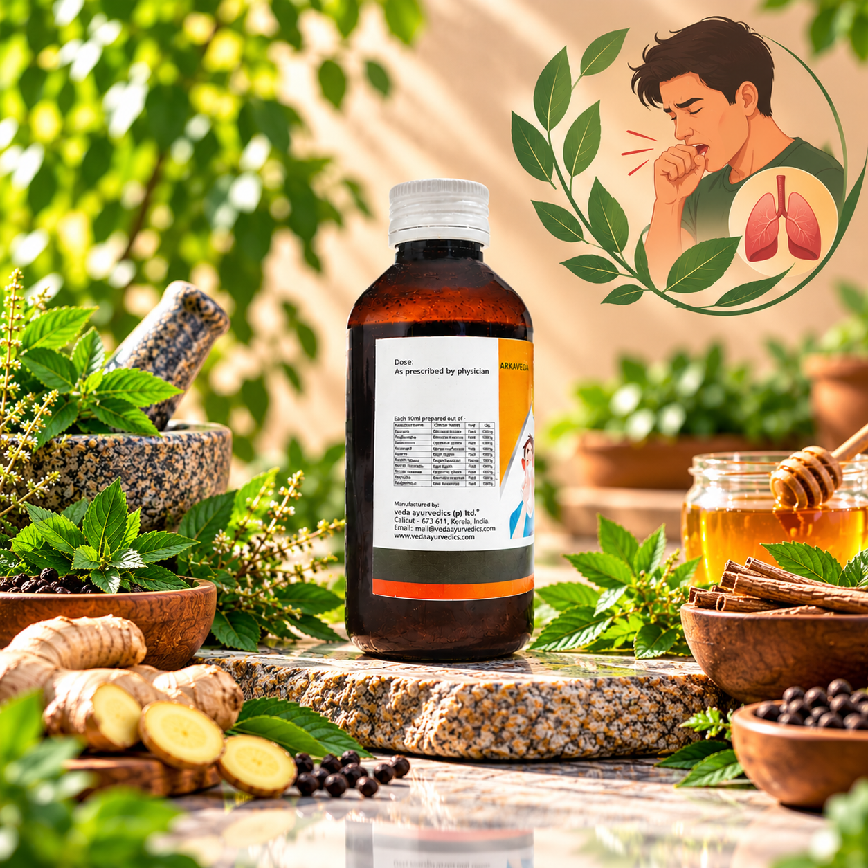 Cough Syrup 200ml | Ayurvedic Herbal Cough Syrup | Arkaveda
