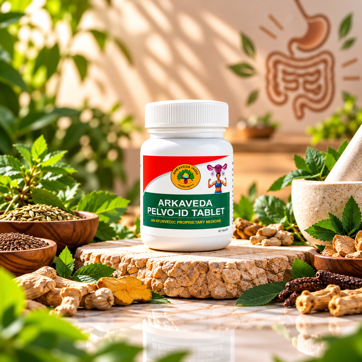 Arkaveda Pelvo-ID Tablet | Ayurvedic Digestive Health Support