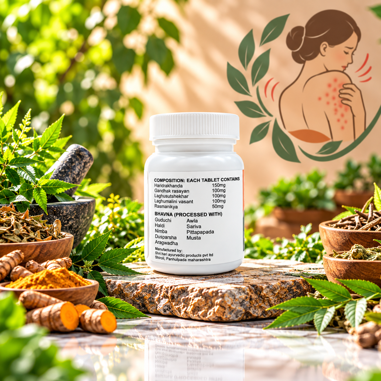 Arkaveda Urtikare Tablet – Ayurvedic Urticaria & Itching Relief