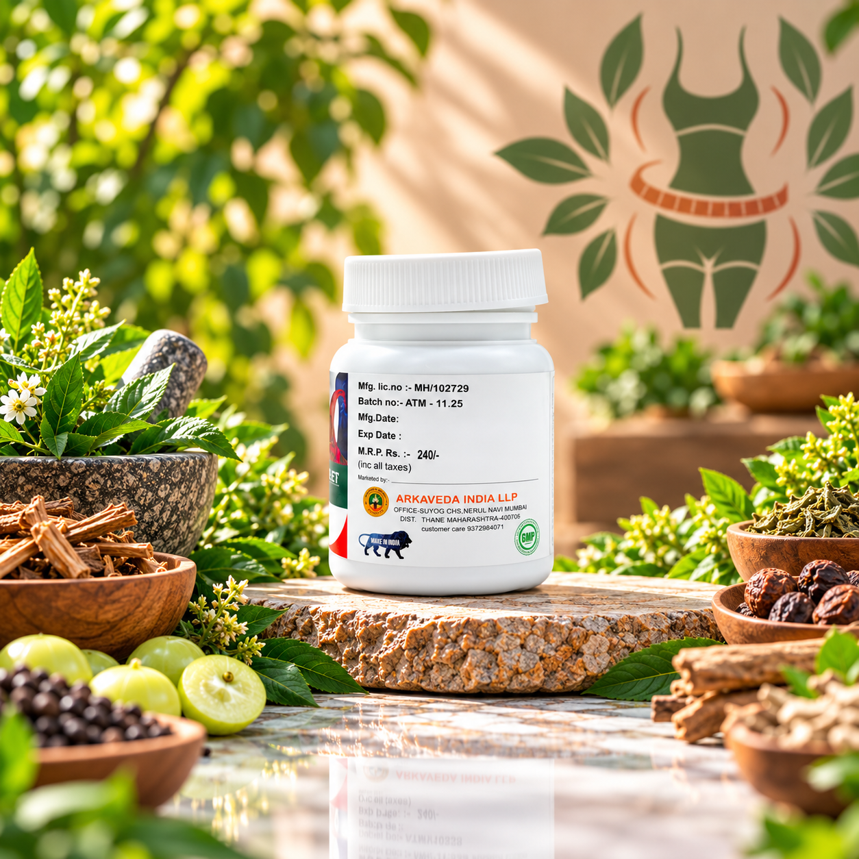 Arkaveda Trimed Tablet | Ayurvedic Weight Management Tablets