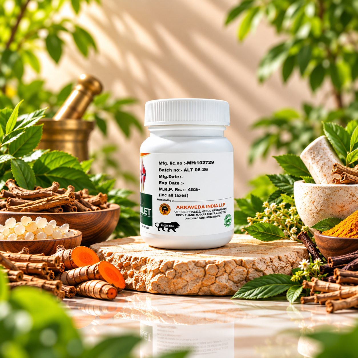Arkaveda Ligmenten Tablet | Ayurvedic Joint & Ligament Support