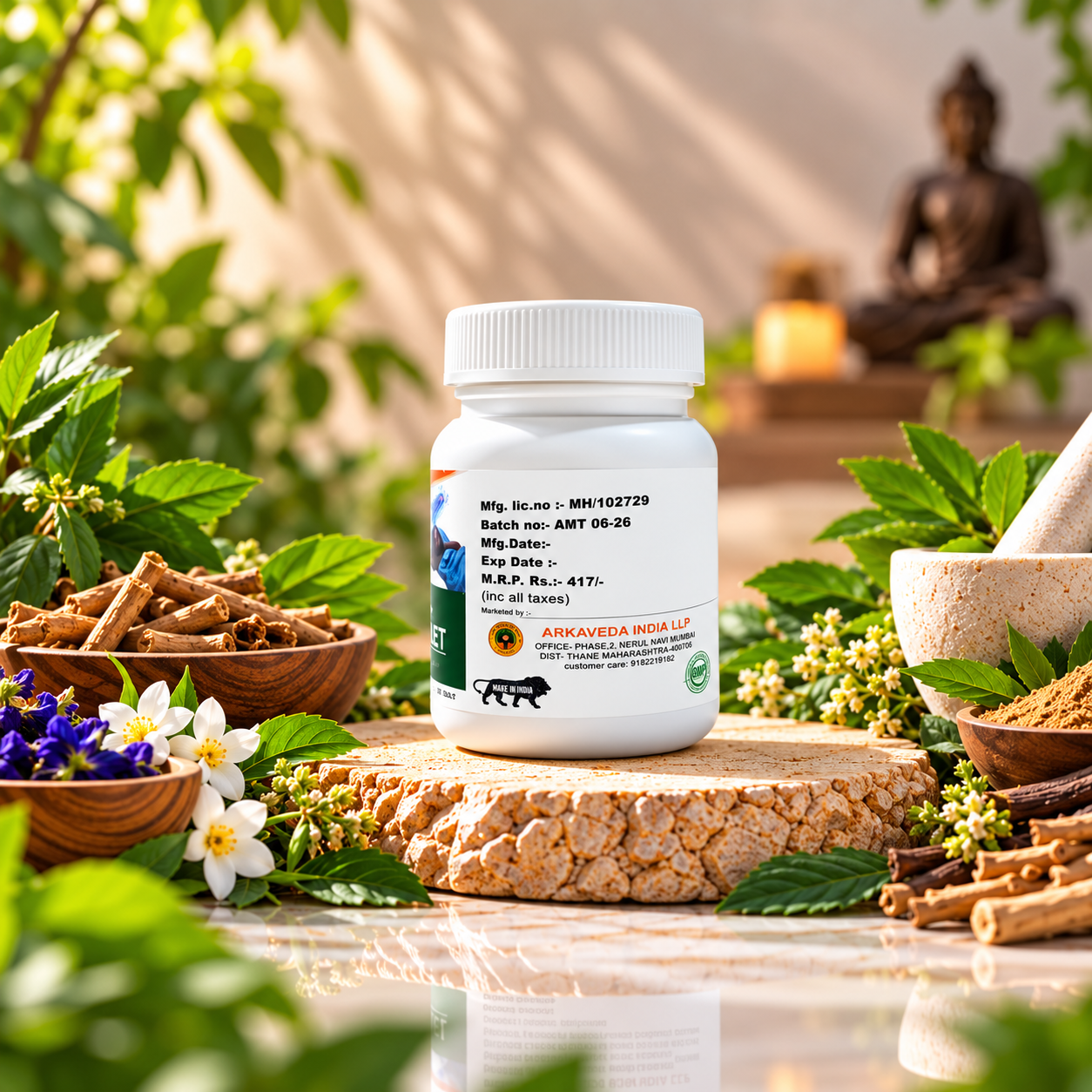 Arkaveda Manas Tablet | Ayurvedic Mental Wellness Support