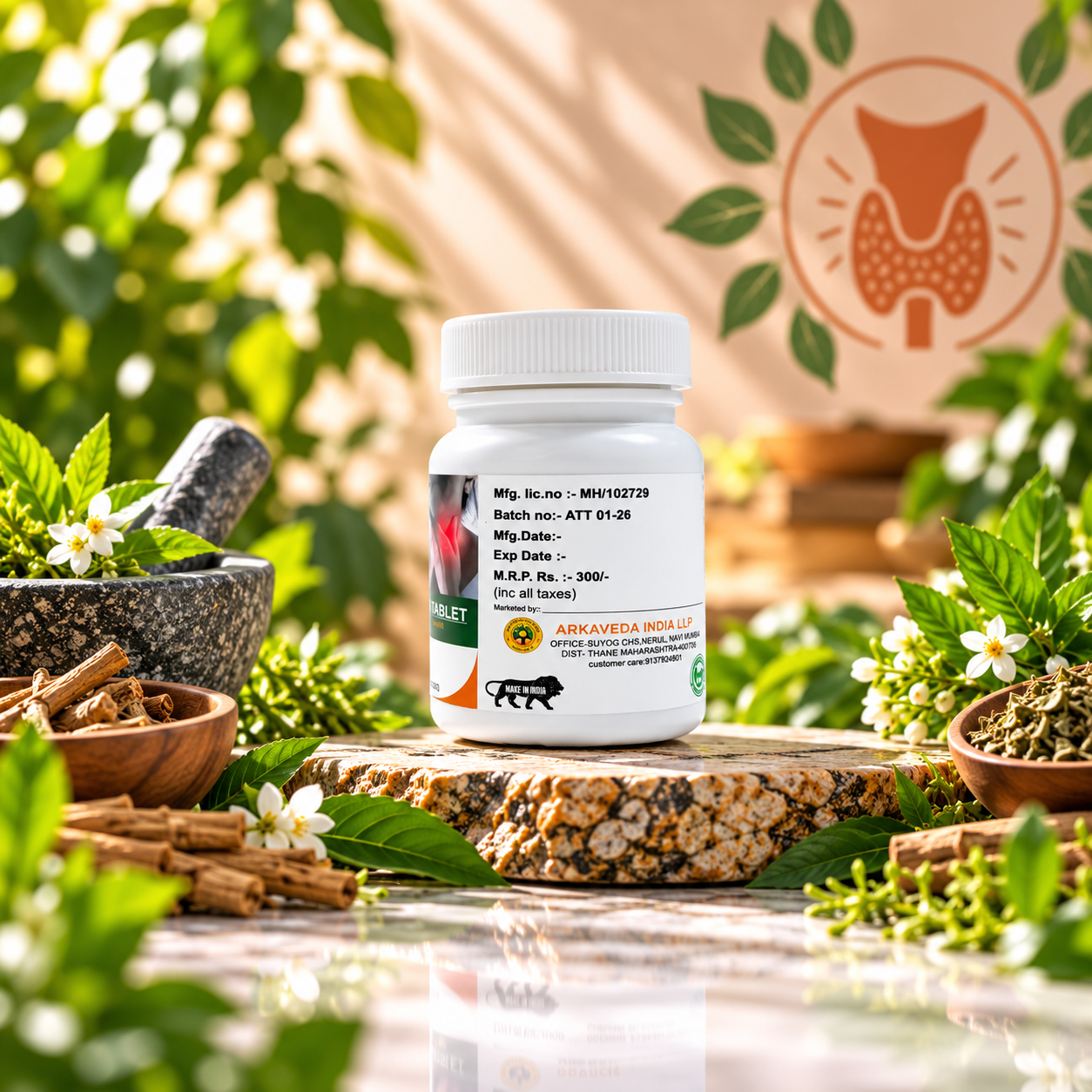 Arkaveda Thyone Tablet | Ayurvedic Joint & Bone Wellness Tablets