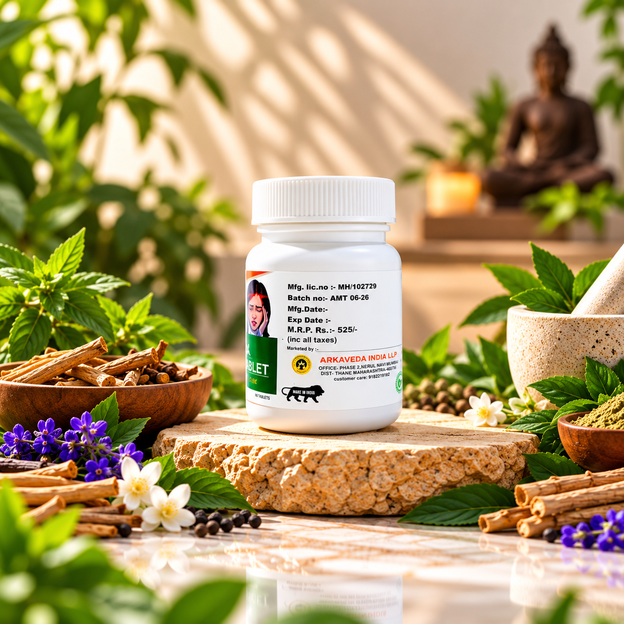 Arkaveda Migron-DS Tablet | Ayurvedic Migraine Support
