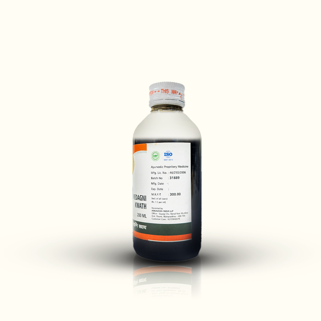 Medagni Kwath 200ml | Ayurvedic Digestive Medicine | Arkaveda