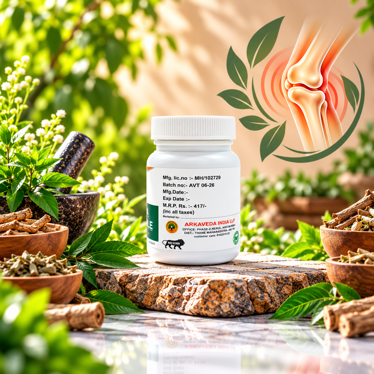 Arkaveda Vatoff Tablet | Ayurvedic Joint Wellness Tablets
