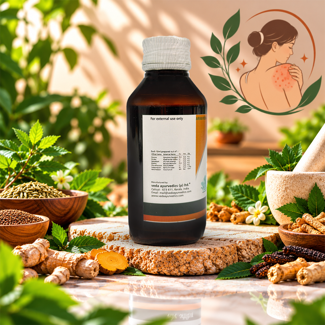 Psor Oil 100ml | Ayurvedic Herbal Skin Oil | Arkaveda