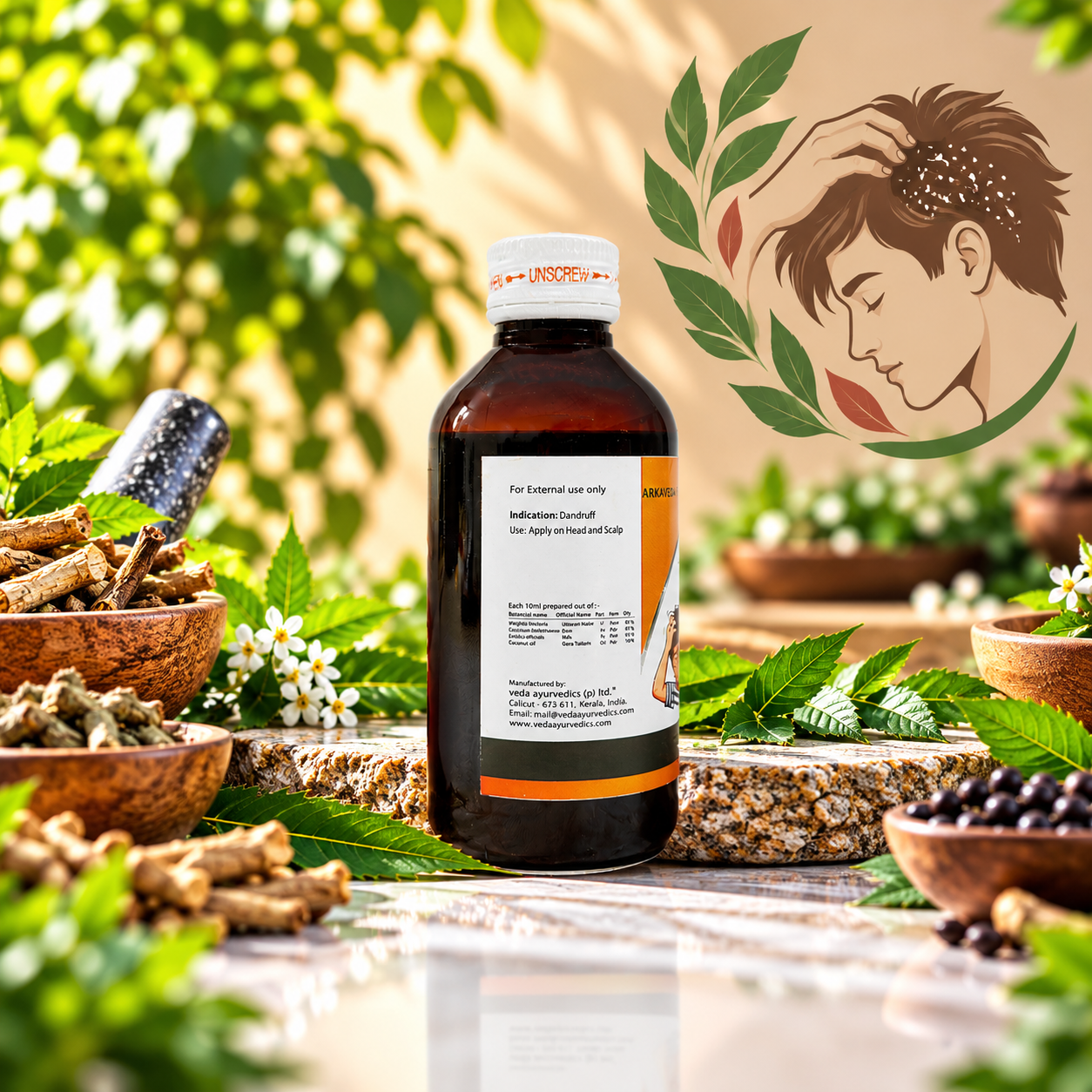 Cutic Oil 200ml | Ayurvedic Hair & Scalp Oil | Arkaveda